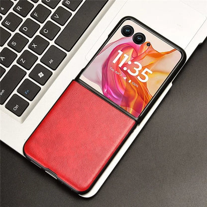 For Motorola Razr 50 Ultra 5G Case Litchi Texture Leather PC Phone Cover