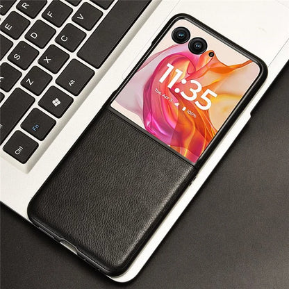For Motorola Razr 50 Ultra 5G Case Litchi Texture Leather PC Phone Cover