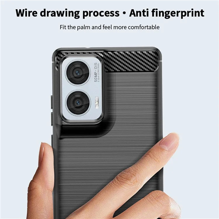 MOFI JK TPU Series-1 For Motorola Moto G85 5G / S50 Neo 5G Case Carbon Fiber TPU Phone Cover