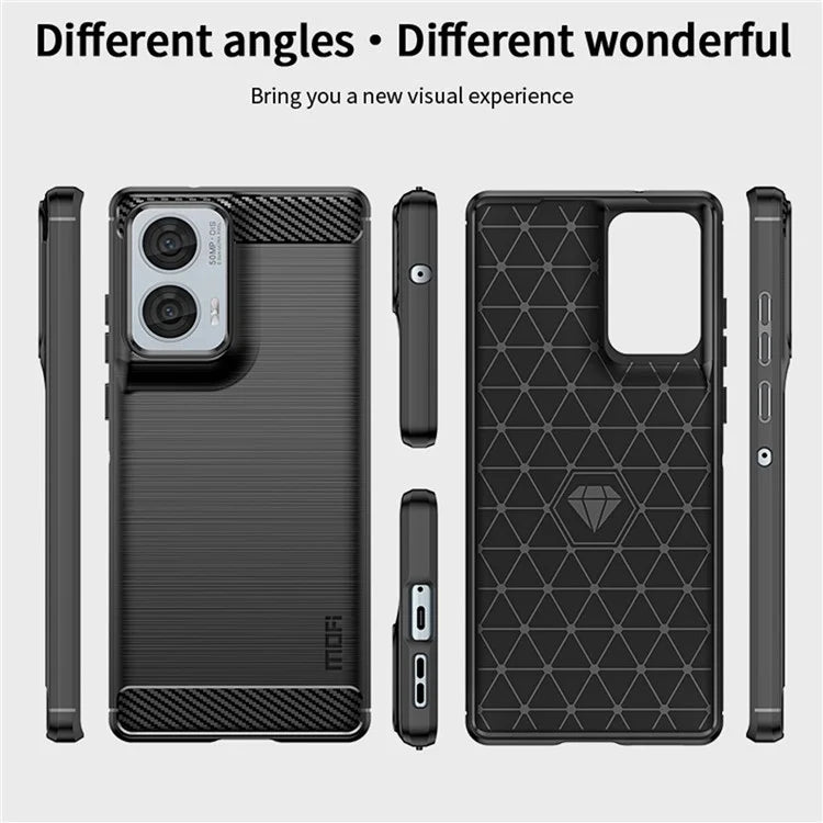 MOFI JK TPU Series-1 For Motorola Moto G85 5G / S50 Neo 5G Case Carbon Fiber TPU Phone Cover