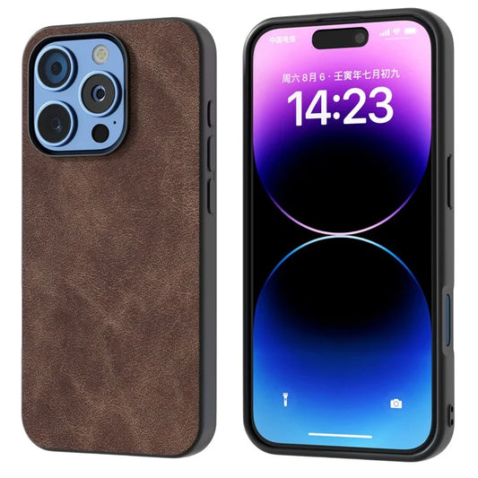 For iPhone 16 Pro Max Case PU Leather PC TPU Hybrid Phone Cover