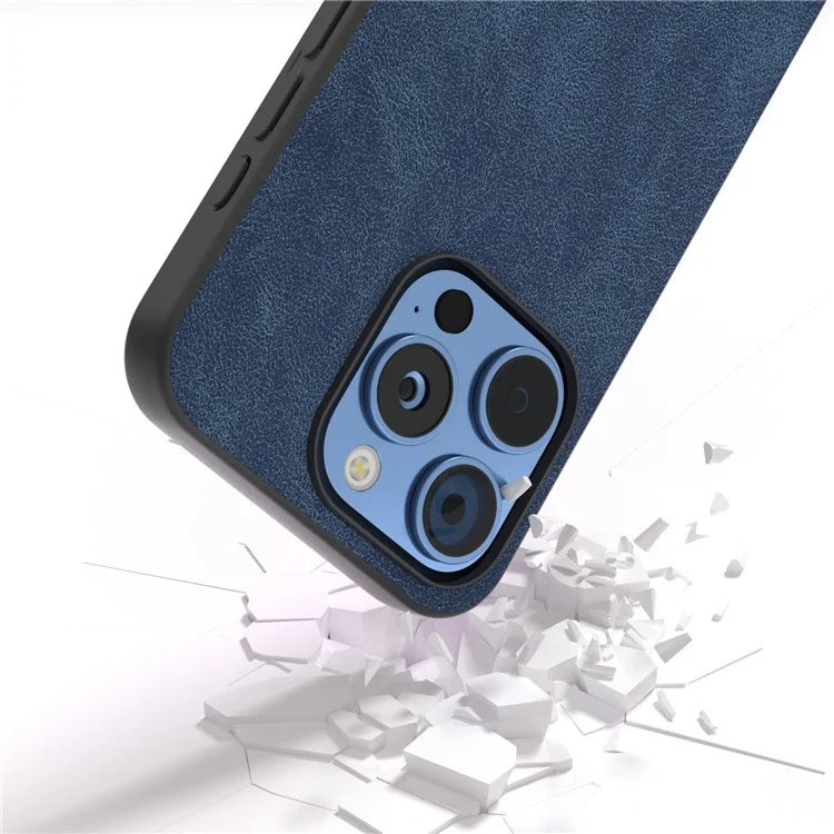 For iPhone 16 Pro Max Case PU Leather PC TPU Hybrid Phone Cover