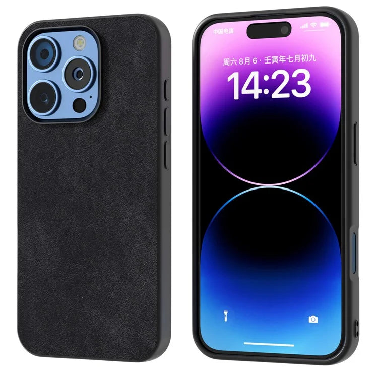 For iPhone 16 Pro Max Case PU Leather PC TPU Hybrid Phone Cover