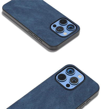 For iPhone 16 Pro Case Black Frame PU+PC+TPU Hybrid Phone Cover