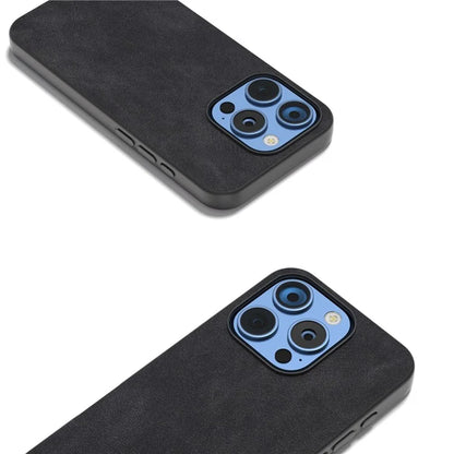 For iPhone 16 Pro Case Black Frame PU+PC+TPU Hybrid Phone Cover