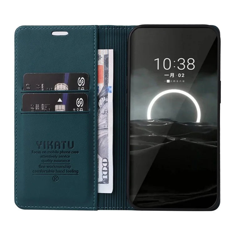 YIKATU YK-001 For Huawei Pura 70 Case Leather Phone Cover Card Slot Stand Strong Magnetic