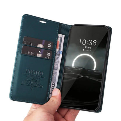 YIKATU YK-001 For Huawei Pura 70 Case Leather Phone Cover Card Slot Stand Strong Magnetic