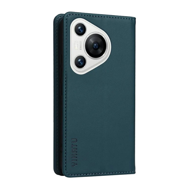 YIKATU YK-001 For Huawei Pura 70 Case Leather Phone Cover Card Slot Stand Strong Magnetic