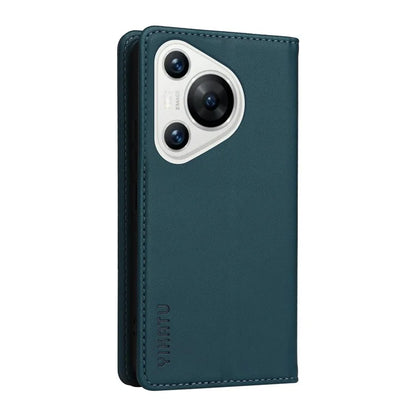 YIKATU YK-001 For Huawei Pura 70 Case Leather Phone Cover Card Slot Stand Strong Magnetic