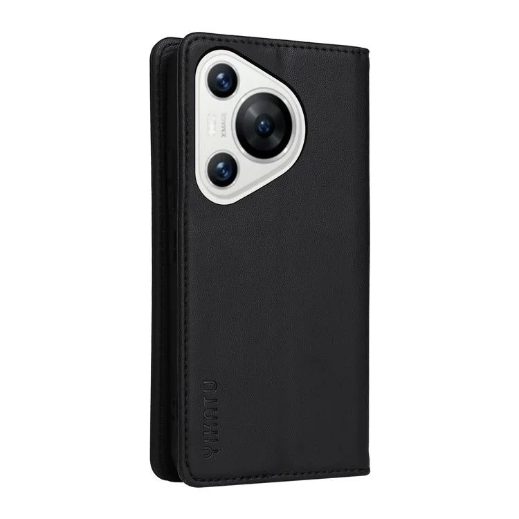 YIKATU YK-001 For Huawei Pura 70 Case Leather Phone Cover Card Slot Stand Strong Magnetic