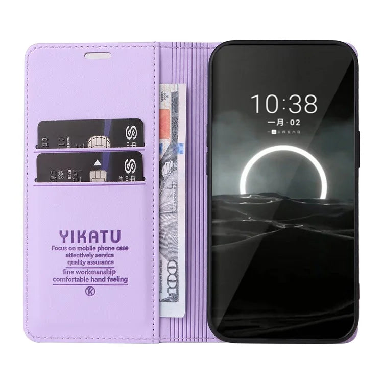 YIKATU YK-001 For Huawei Pura 70 Case Leather Phone Cover Card Slot Stand Strong Magnetic