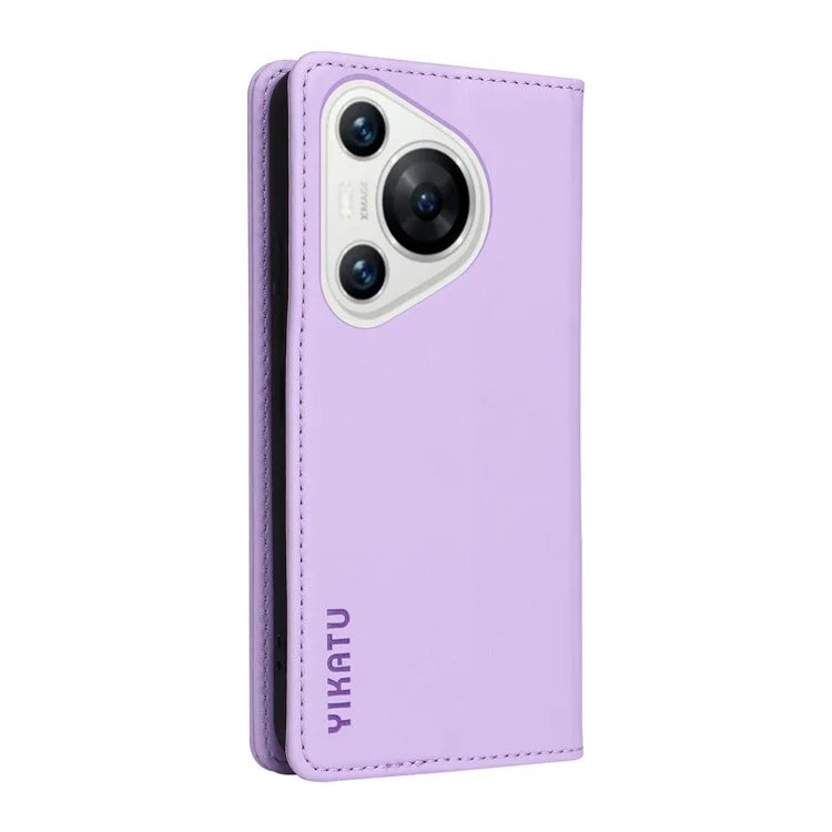 YIKATU YK-001 For Huawei Pura 70 Case Leather Phone Cover Card Slot Stand Strong Magnetic