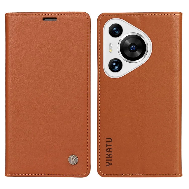YIKATU YK-001 For Huawei Pura 70 Pro / Pura 70 Pro+ Case Wallet Flip Leather Phone Cover Hidden Magnetic
