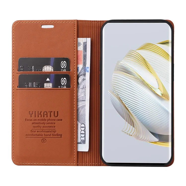 YIKATU YK-001 For Huawei Pura 70 Pro / Pura 70 Pro+ Case Wallet Flip Leather Phone Cover Hidden Magnetic