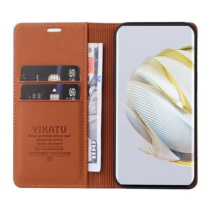 YIKATU YK-001 For Huawei Pura 70 Pro / Pura 70 Pro+ Case Wallet Flip Leather Phone Cover Hidden Magnetic