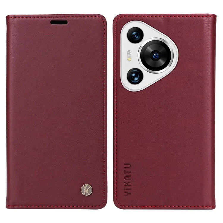 YIKATU YK-001 For Huawei Pura 70 Pro / Pura 70 Pro+ Case Wallet Flip Leather Phone Cover Hidden Magnetic