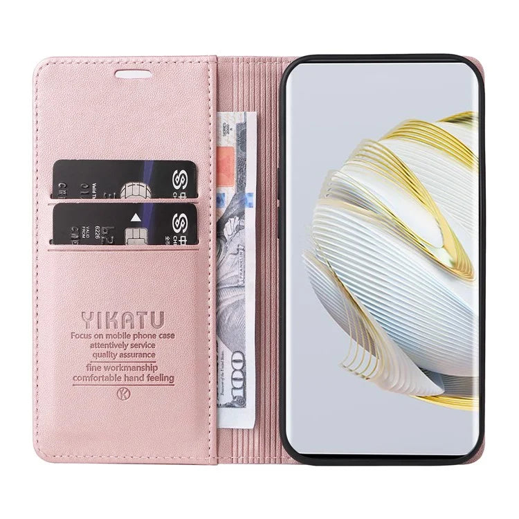 YIKATU YK-001 For Huawei Pura 70 Pro / Pura 70 Pro+ Case Wallet Flip Leather Phone Cover Hidden Magnetic