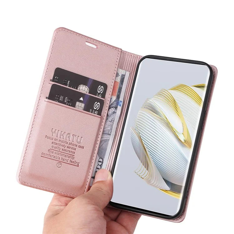 YIKATU YK-001 For Huawei Pura 70 Pro / Pura 70 Pro+ Case Wallet Flip Leather Phone Cover Hidden Magnetic