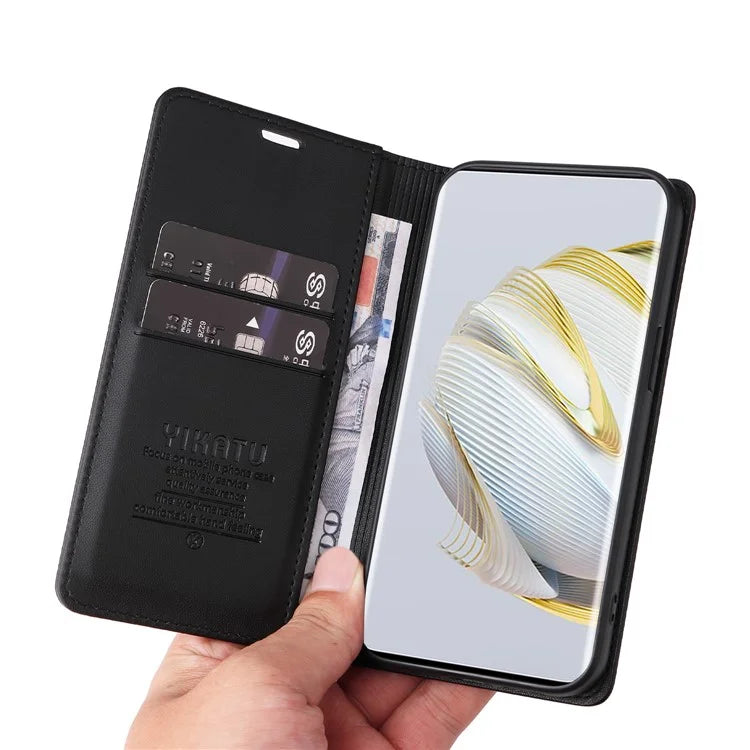 YIKATU YK-001 For Huawei Pura 70 Pro / Pura 70 Pro+ Case Wallet Flip Leather Phone Cover Hidden Magnetic