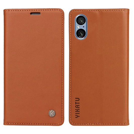 YIKATU YK-001 For Sony Xperia 10 VI Case Folio Strong Magnetic Closure Leather Phone Cover