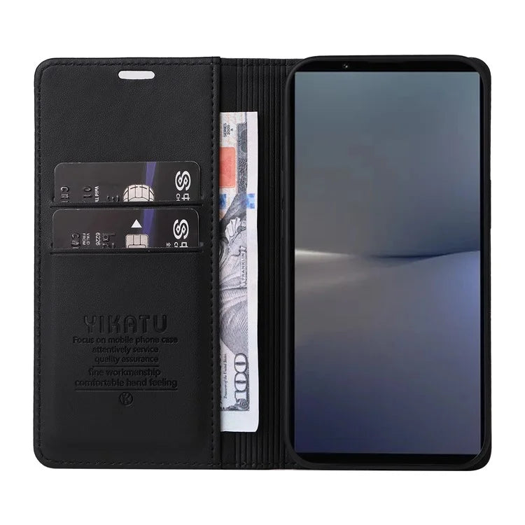 YIKATU YK-001 For Sony Xperia 1 VI Case Card Slot Stand Leather Phone Cover Wallet