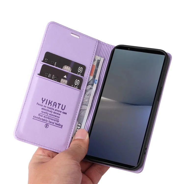 YIKATU YK-001 For Sony Xperia 1 VI Case Card Slot Stand Leather Phone Cover Wallet