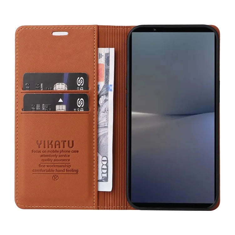 YIKATU YK-001 For Sony Xperia 1 VI Case Card Slot Stand Leather Phone Cover Wallet