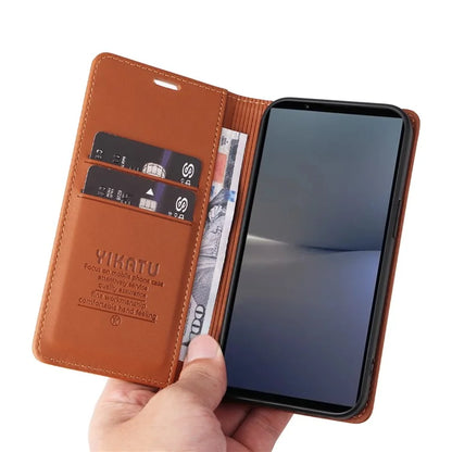 YIKATU YK-001 For Sony Xperia 1 VI Case Card Slot Stand Leather Phone Cover Wallet