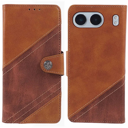 For OnePlus Nord 4 Case Leather Wallet Stand Phone Cover Texture Splicing