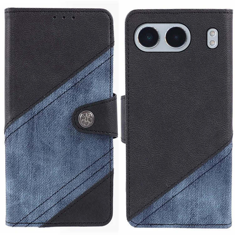 For OnePlus Nord 4 Case Leather Wallet Stand Phone Cover Texture Splicing
