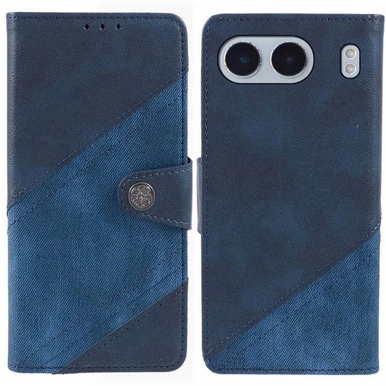 For OnePlus Nord 4 Case Leather Wallet Stand Phone Cover Texture Splicing