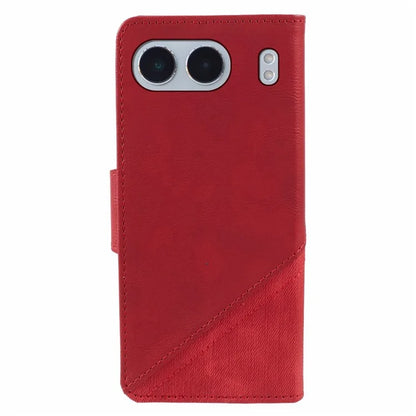 For OnePlus Nord 4 Case Leather Wallet Stand Phone Cover Texture Splicing