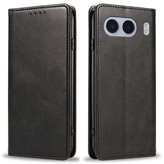 For OnePlus Nord 4 Case Wallet Leather Folio Phone Cover Magnetic Absorption Calf Texture