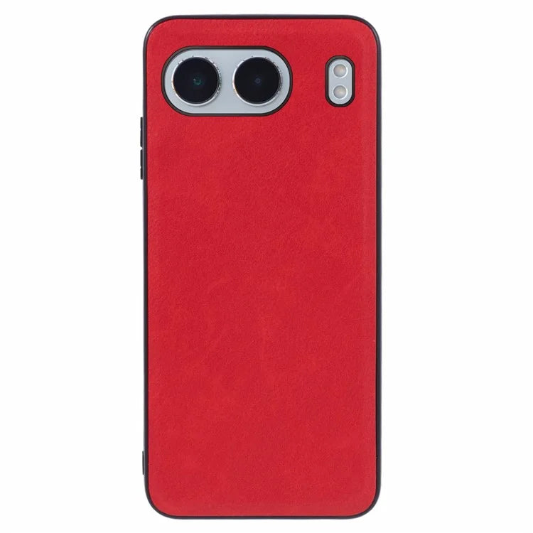 For OnePlus Nord 4 Case Leather Coated PC+TPU Retro Phone Back Cover