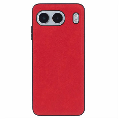 For OnePlus Nord 4 Case Leather Coated PC+TPU Retro Phone Back Cover