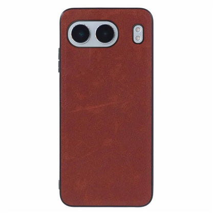 For OnePlus Nord 4 Case Leather Coated PC+TPU Retro Phone Back Cover