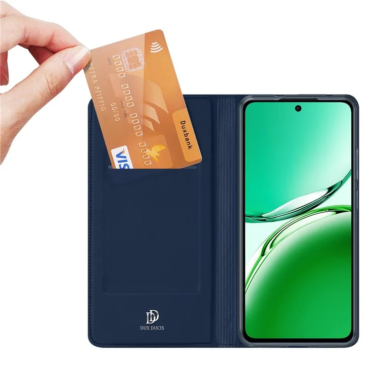 DUX DUCIS Skin Pro Series For Oppo Reno12 F 4G / 5G Case Card Slot PU Leather Cover Stand View