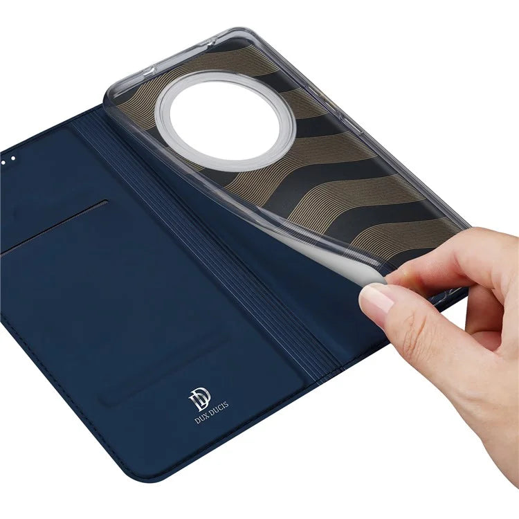 DUX DUCIS Skin Pro Series For Oppo Reno12 F 4G / 5G Case Card Slot PU Leather Cover Stand View
