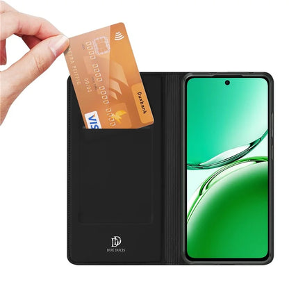 DUX DUCIS Skin Pro Series For Oppo Reno12 F 4G / 5G Case Card Slot PU Leather Cover Stand View