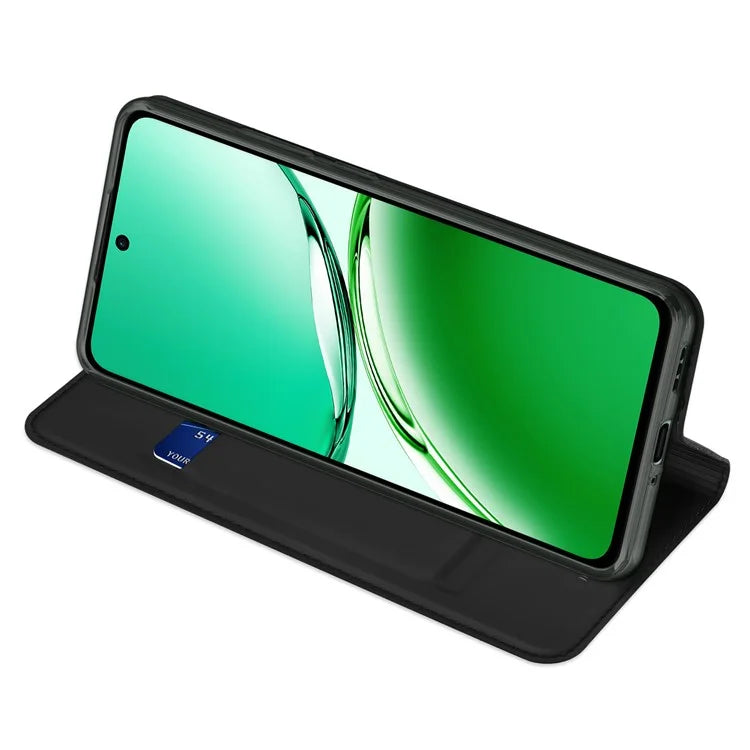 DUX DUCIS Skin Pro Series For Oppo Reno12 F 4G / 5G Case Card Slot PU Leather Cover Stand View
