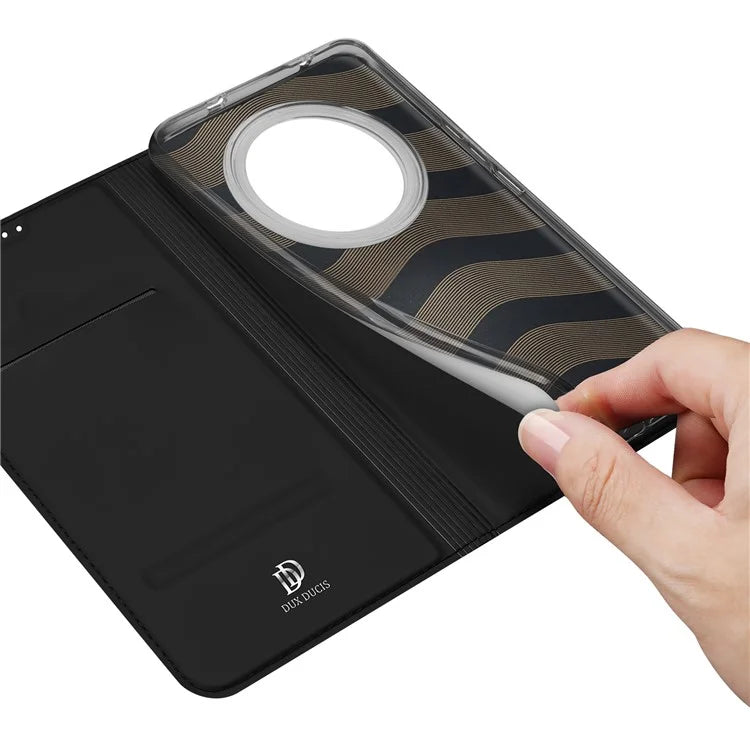 DUX DUCIS Skin Pro Series For Oppo Reno12 F 4G / 5G Case Card Slot PU Leather Cover Stand View