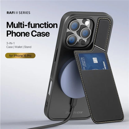 DUX DUCIS Rafi II Series for iPhone 16 Pro Max Case Compatible with MagSafe Card Slots Phone Cover