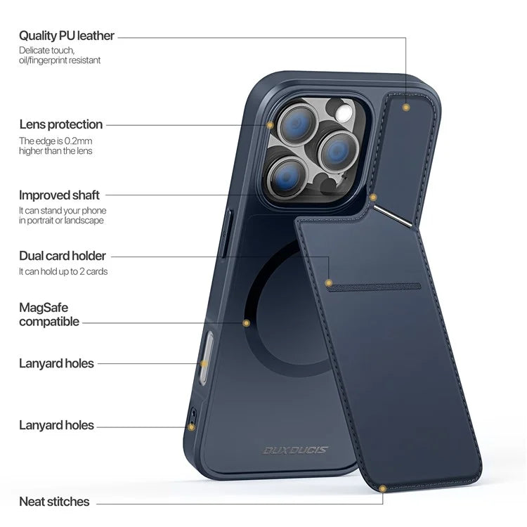 DUX DUCIS Rafi II Series for iPhone 16 Pro Max Case Compatible with MagSafe Card Slots Phone Cover