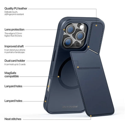 DUX DUCIS Rafi II Series for iPhone 16 Pro Max Case Compatible with MagSafe Card Slots Phone Cover