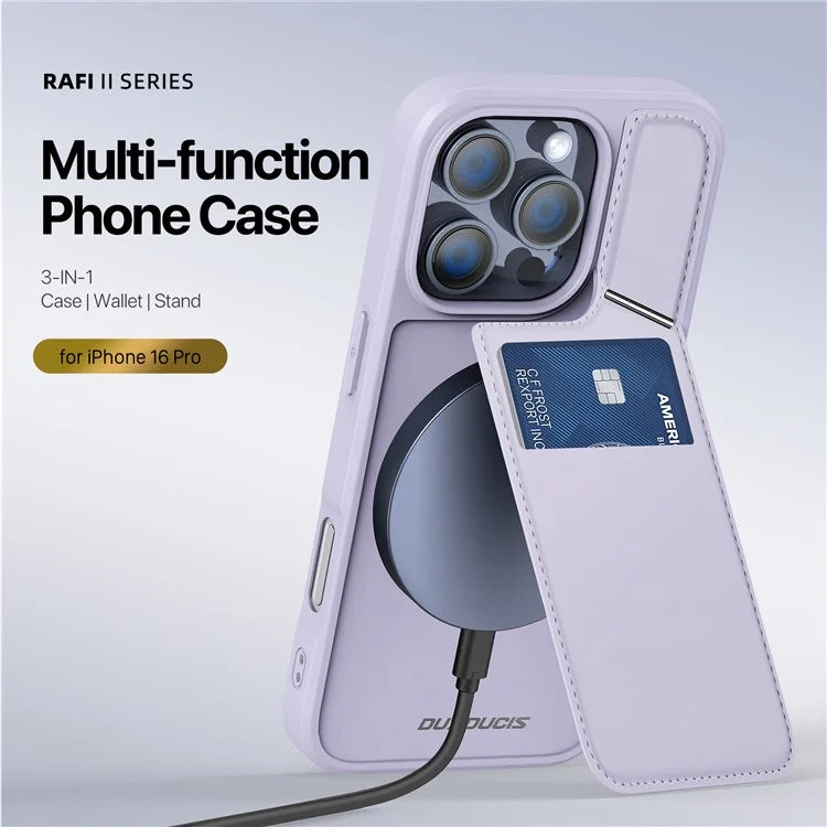 DUX DUCIS Rafi II Series for iPhone 16 Pro Max Case Compatible with MagSafe Card Slots Phone Cover