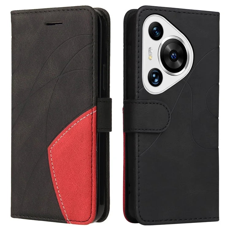 KT Leather Series-1 For Huawei Pura 70 Pro / Pura 70 Pro+ Case Color Splicing Phone Cover with Card Holder