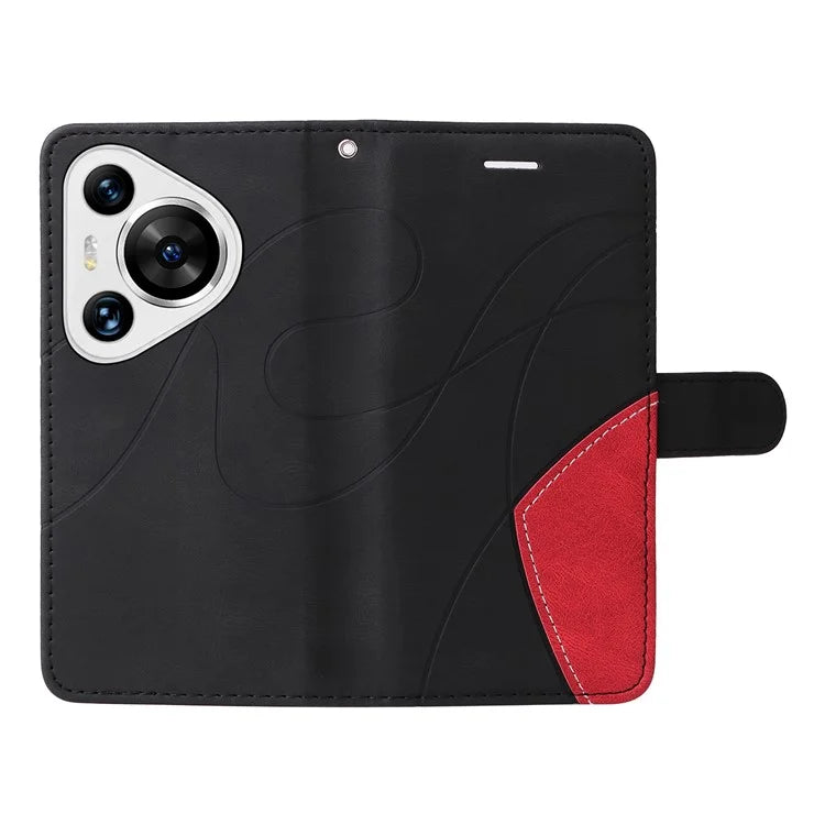 KT Leather Series-1 For Huawei Pura 70 Pro / Pura 70 Pro+ Case Color Splicing Phone Cover with Card Holder