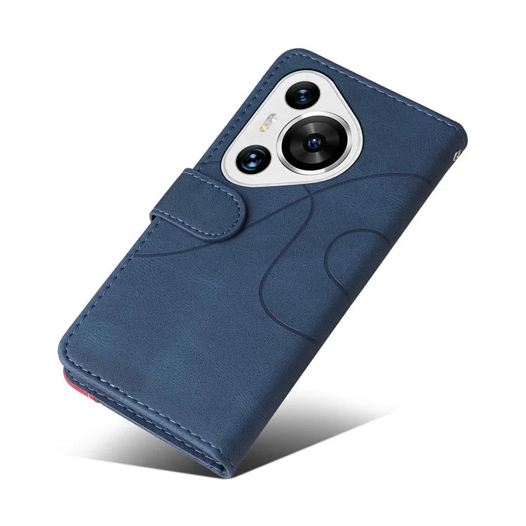 KT Leather Series-1 For Huawei Pura 70 Pro / Pura 70 Pro+ Case Color Splicing Phone Cover with Card Holder