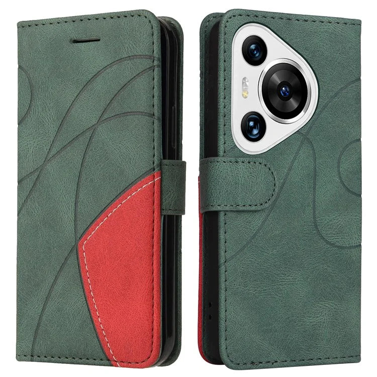 KT Leather Series-1 For Huawei Pura 70 Pro / Pura 70 Pro+ Case Color Splicing Phone Cover with Card Holder