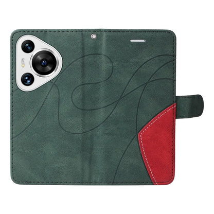 KT Leather Series-1 For Huawei Pura 70 Pro / Pura 70 Pro+ Case Color Splicing Phone Cover with Card Holder